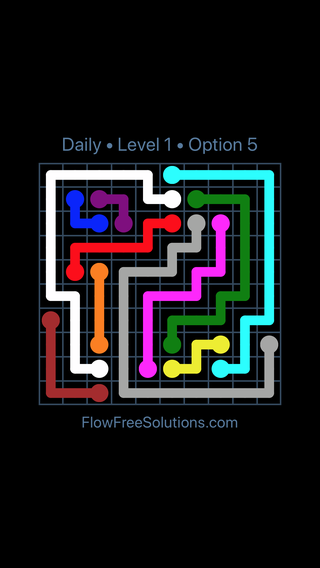 Solution and Answer to the Puzzle for Flow Date Tuesday, November 14, 2017 Level 1