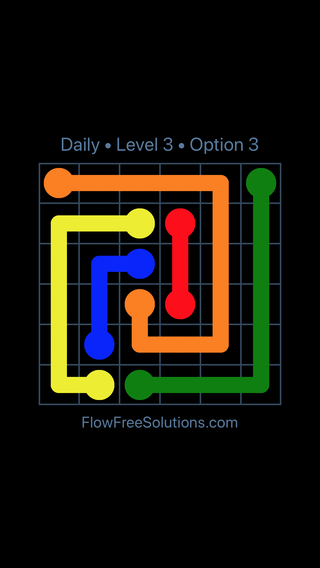 Solution and Answer to the Puzzle for Flow Date Wednesday, April 6, 2016 Level 3