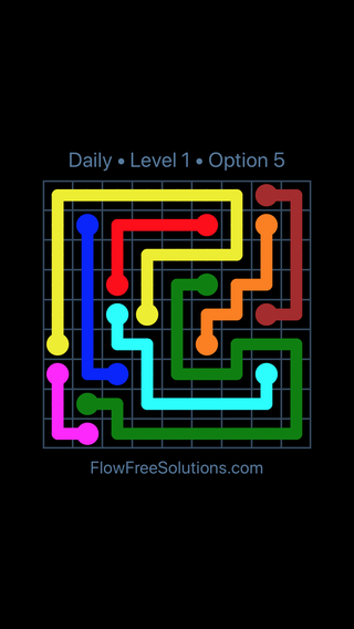 Solution and Answer to the Puzzle for Flow Date Thursday, January 10, 2019 Level 1
