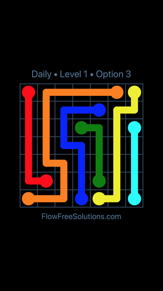Solution and Answer to the Puzzle for Flow Date Friday, April 8, 2016 Level 1
