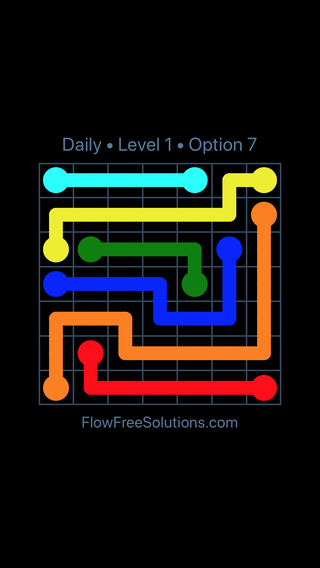Solution and Answer to the Puzzle for Flow Date Friday, April 8, 2016 Level 1