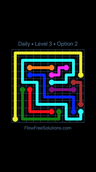 Solution and Answer to the Puzzle for Flow Date Saturday, November 18, 2017 Level 3