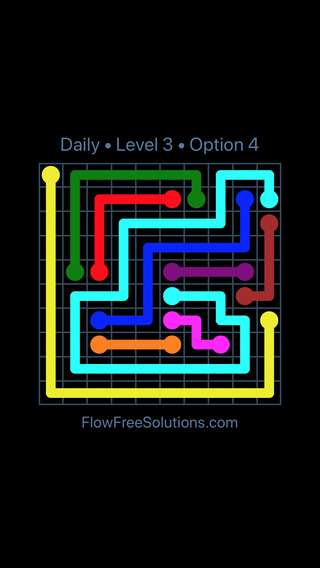 Solution and Answer to the Puzzle for Flow Date Saturday, April 9, 2016 Level 3