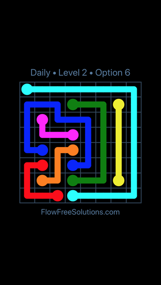 Solution and Answer to the Puzzle for Flow Date Wednesday, April 13, 2016 Level 2