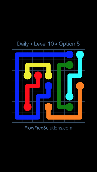 Solution and Answer to the Puzzle for Flow Date Thursday, April 14, 2016 Level 10