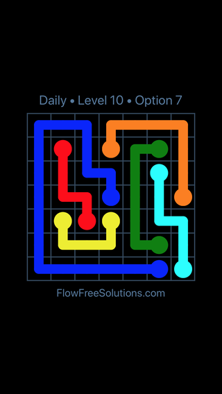 Solution and Answer to the Puzzle for Flow Date Thursday, April 14, 2016 Level 10