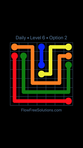Solution and Answer to the Puzzle for Flow Date Thursday, January 17, 2019 Level 6