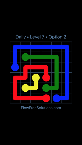 Solution and Answer to the Puzzle for Flow Date Thursday, July 7, 2016 Level 7