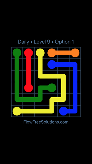 Solution and Answer to the Puzzle for Flow Date Thursday, November 23, 2017 Level 9
