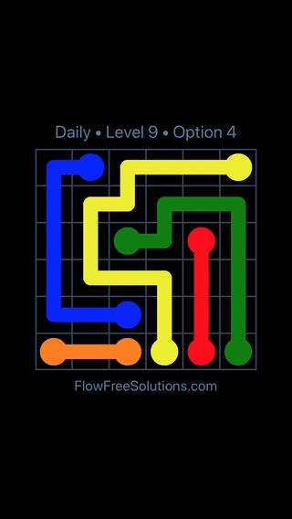 Solution and Answer to the Puzzle for Flow Date Thursday, November 23, 2017 Level 9