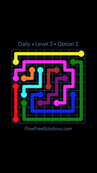 Thursday, June 20, 2024 Flow Free Level 3 Daily Puzzle Solution and ...