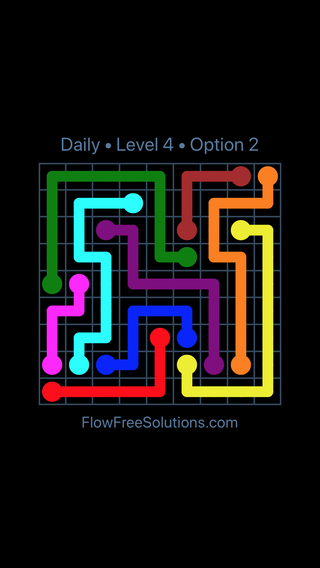 Solution and Answer to the Puzzle for Flow Date Thursday, March 10, 2016 Level 4