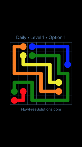 Solution and Answer to the Puzzle for Flow Date Friday, May 11, 2018 Level 1