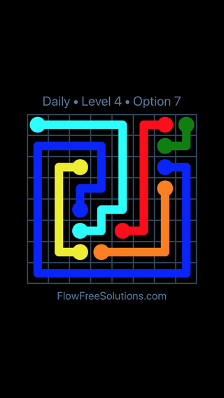 Solution and Answer to the Puzzle for Flow Date Friday, July 8, 2016 Level 4