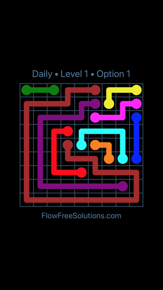 Solution and Answer to the Puzzle for Flow Date Sunday, March 19, 2017 Level 1