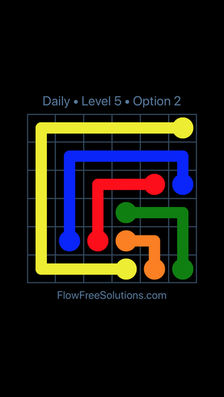 Solution and Answer to the Puzzle for Flow Date Monday, April 18, 2016 Level 5