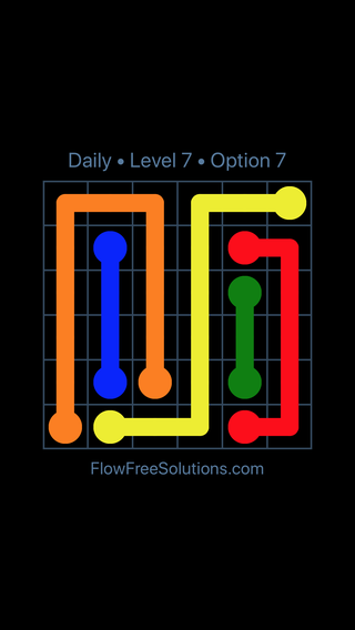 Solution and Answer to the Puzzle for Flow Date Monday, March 20, 2017 Level 7