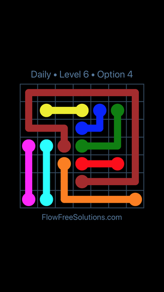 Solution and Answer to the Puzzle for Flow Date Tuesday, July 12, 2016 Level 6