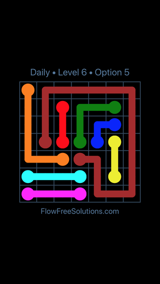 Solution and Answer to the Puzzle for Flow Date Tuesday, April 16, 2019 Level 6