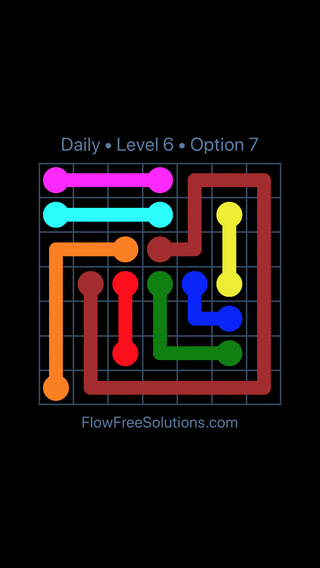 Solution and Answer to the Puzzle for Flow Date Tuesday, July 12, 2016 Level 6
