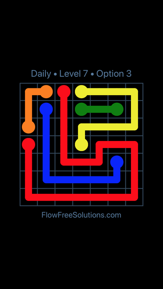 Solution and Answer to the Puzzle for Flow Date Tuesday, August 7, 2018 Level 7