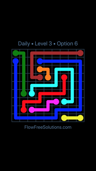 Solution and Answer to the Puzzle for Flow Date Thursday, April 21, 2016 Level 3