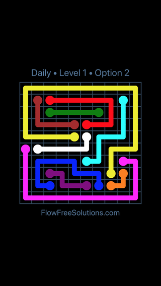 Solution and Answer to the Puzzle for Flow Date Friday, March 24, 2017 Level 1