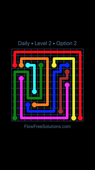 Solution and Answer to the Puzzle for Flow Date Saturday, June 17, 2017 Level 2