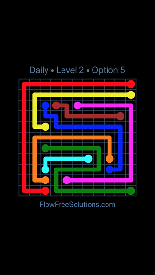 Solution and Answer to the Puzzle for Flow Date Saturday, June 17, 2017 Level 2