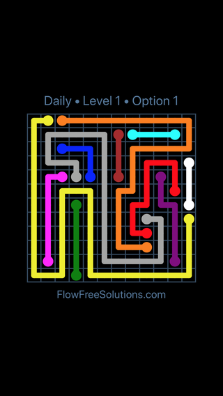 Solution and Answer to the Puzzle for Flow Date Sunday, December 3, 2017 Level 1