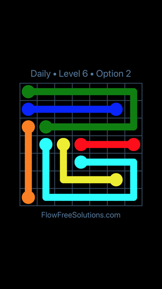 Solution and Answer to the Puzzle for Flow Date Tuesday, June 20, 2017 Level 6