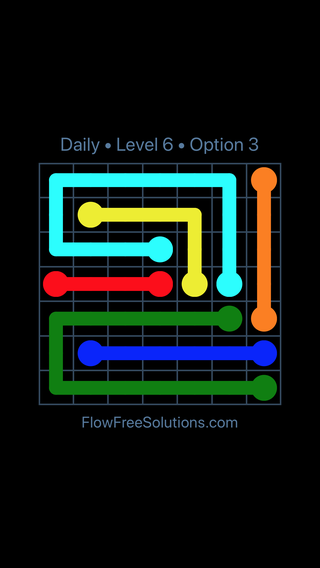 Solution and Answer to the Puzzle for Flow Date Tuesday, November 6, 2018 Level 6
