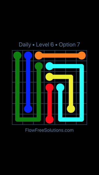 Solution and Answer to the Puzzle for Flow Date Tuesday, June 20, 2017 Level 6