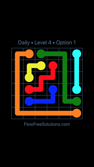 Solution and Answer to the Puzzle for Flow Date Wednesday, April 27, 2016 Level 4