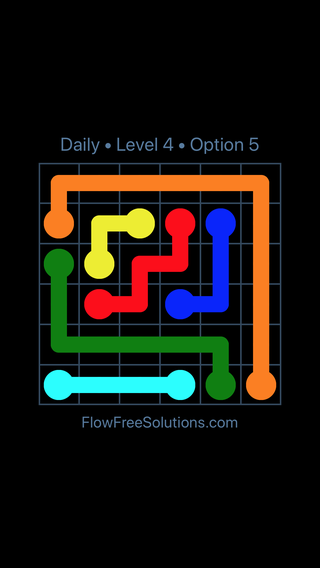 Solution and Answer to the Puzzle for Flow Date Wednesday, April 27, 2016 Level 4