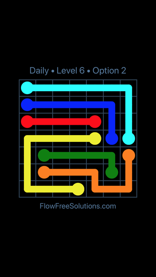 Solution and Answer to the Puzzle for Flow Date Wednesday, November 7, 2018 Level 6