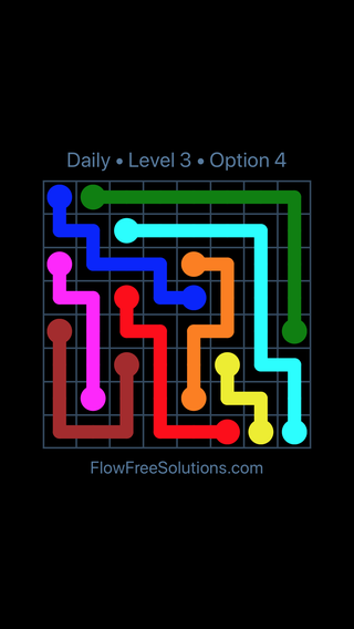 Solution and Answer to the Puzzle for Flow Date Thursday, April 28, 2016 Level 3