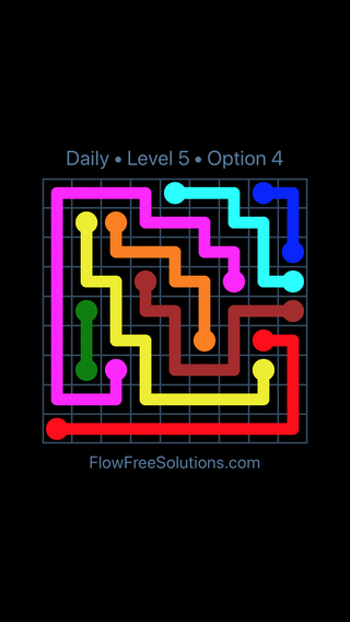 Solution and Answer to the Puzzle for Flow Date Thursday, November 8, 2018 Level 5