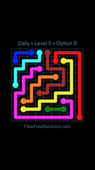 Solution and Answer to the Puzzle for Flow Date Thursday, November 8, 2018 Level 5