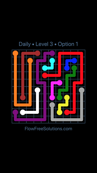 Solution and Answer to the Puzzle for Flow Date Saturday, April 30, 2016 Level 3