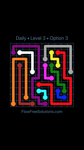 Solution and Answer to the Puzzle for Flow Date Saturday, April 30, 2016 Level 3