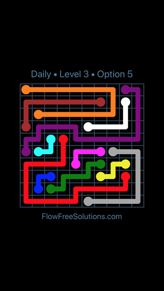 Solution and Answer to the Puzzle for Flow Date Saturday, April 30, 2016 Level 3