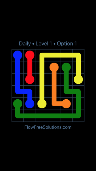 Solution and Answer to the Puzzle for Flow Date Wednesday, April 1, 2020 Level 1