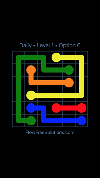 Solution and Answer to the Puzzle for Flow Date Wednesday, April 1, 2020 Level 1