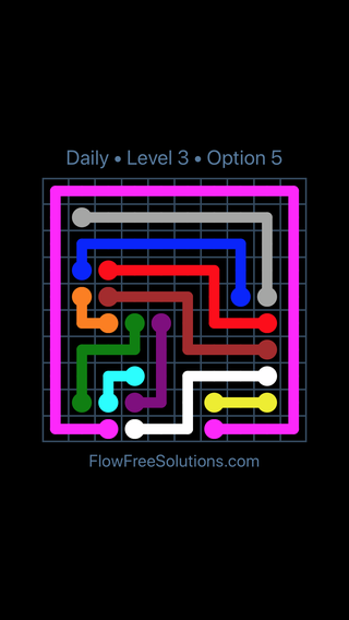 Solution and Answer to the Puzzle for Flow Date Wednesday, January 11, 2017 Level 3