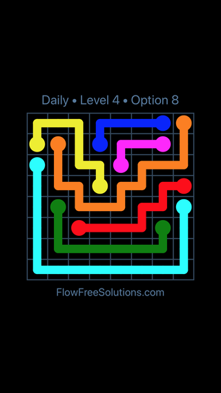 Wednesday, June 21, 2023 Flow Free Level 4 Daily Puzzle Solution and ...