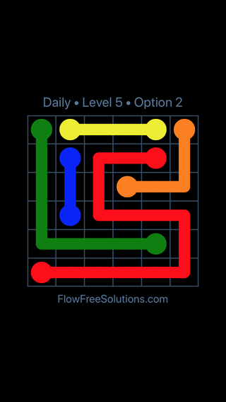 Solution and Answer to the Puzzle for Flow Date Wednesday, May 4, 2016 Level 5