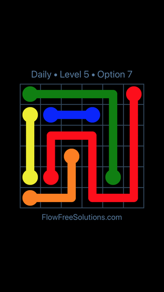 Solution and Answer to the Puzzle for Flow Date Wednesday, May 4, 2016 Level 5