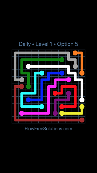 Solution and Answer to the Puzzle for Flow Date Saturday, October 17, 2020 Level 1