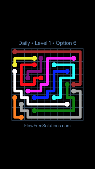 Solution and Answer to the Puzzle for Flow Date Saturday, October 17, 2020 Level 1
